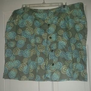 I.E. Olive Green Geometric Skorts Sz 18W